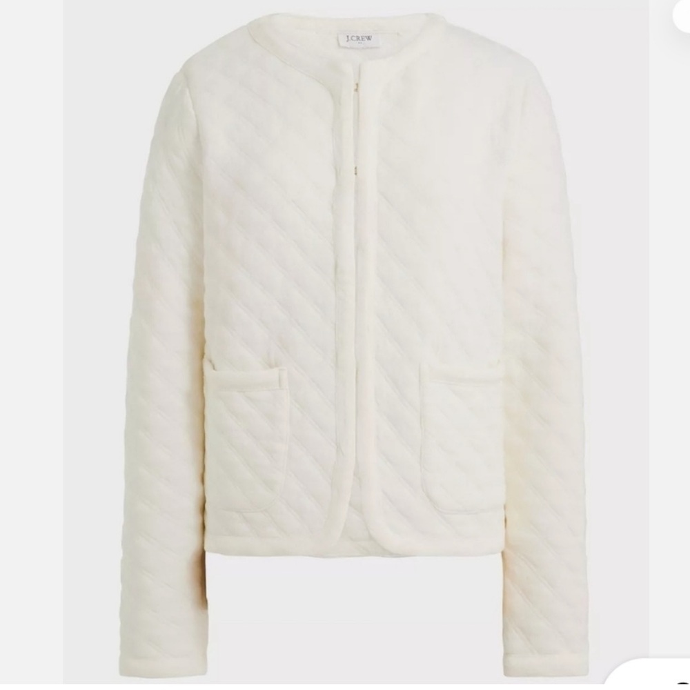 J. Crew Cream Quilted Jacket - Picture 16 of 16